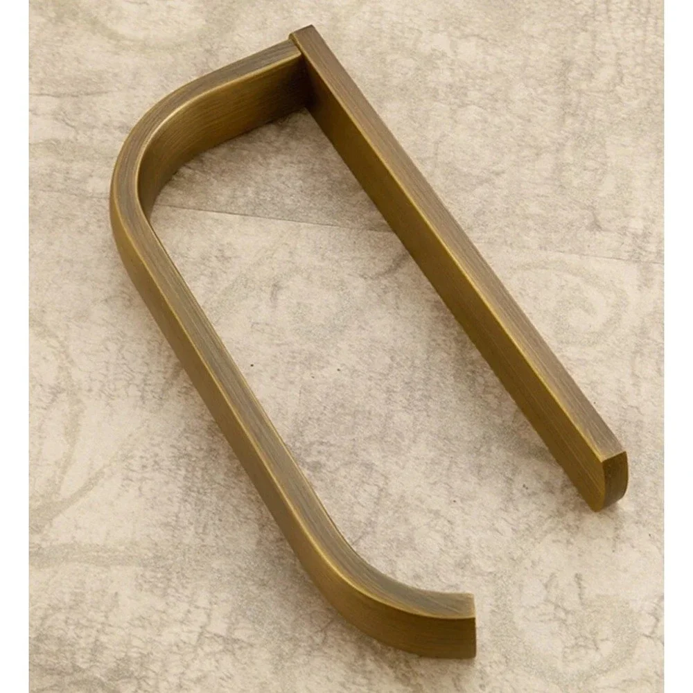 Paper Holder or hand towel  and bath towel wall mounted rack bar antique brass.